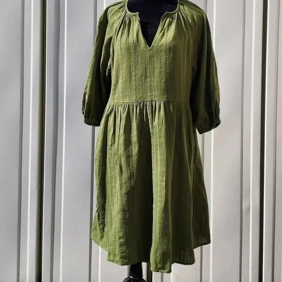 London Times Womens Green Dress Medium - Picture 6 of 11